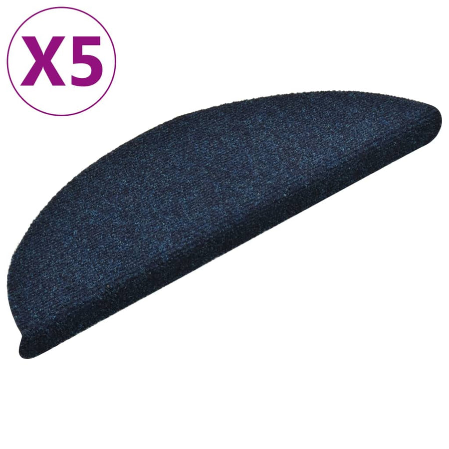 Trapmatten Zelfklevend 5 St 56X17X3 Cm Naaldvilt Marineblauw 56 x 17 x 3 cm