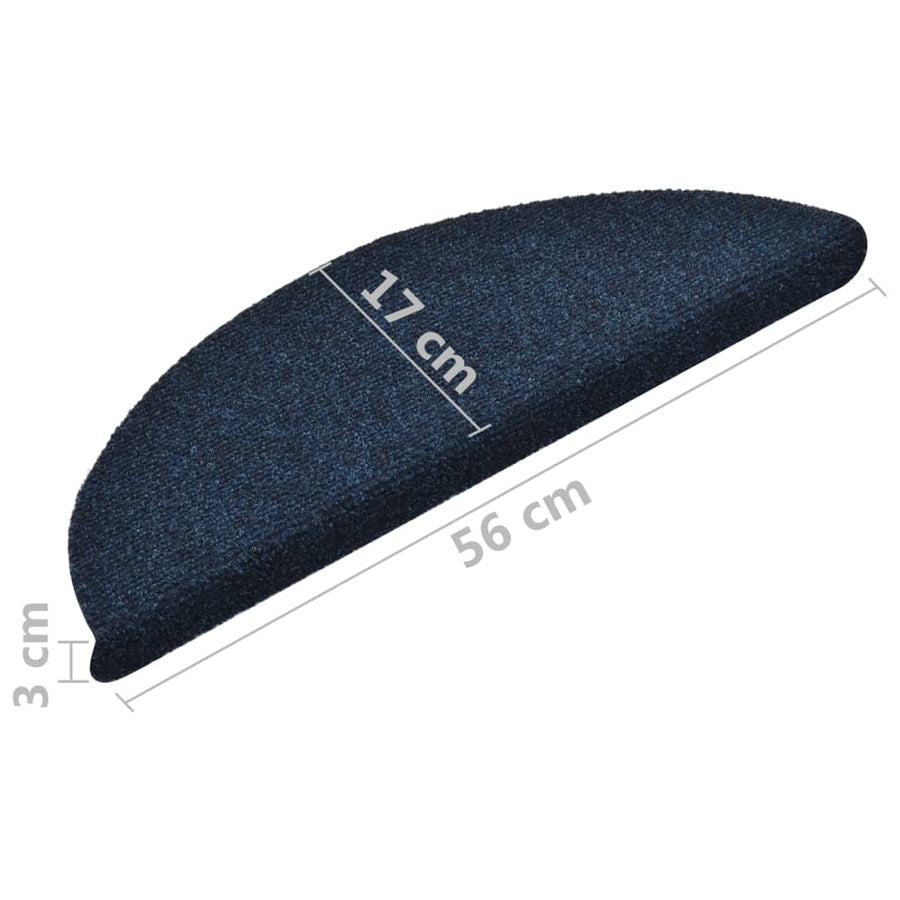 Trapmatten Zelfklevend 5 St 56X17X3 Cm Naaldvilt Marineblauw 56 x 17 x 3 cm