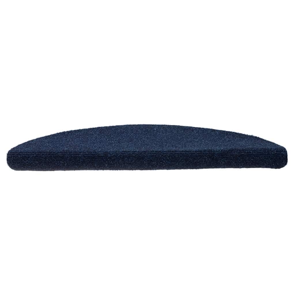 Trapmatten zelfklevend 10 stuks 56x17x3 cm marineblauw halfrond