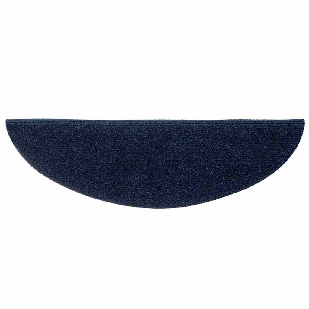 Trapmatten zelfklevend 10 stuks 56x17x3 cm marineblauw halfrond