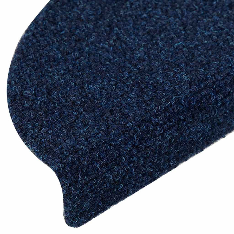 Trapmatten zelfklevend 10 stuks 56x17x3 cm marineblauw halfrond