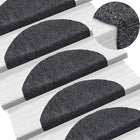Self-Adhesive Stair Treads 5 pieces 65x21x4 cm Dark Grey Semicircular Large