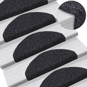 Trapmatten zelfklevend 5 stuks 65x21x4 cm zwart