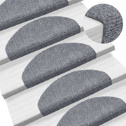 Trapmatten 5 stuks 65x21x4 cm lichtgrijs
