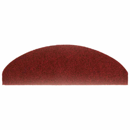Trapmatten Zelfklevend 5 stuks 65x21x4 cm Bordeaux Rood Halfrond Groot
