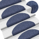 Stair Mats Self-Adhesive 10 pcs 65x21x4 cm Blue Semicircle Large