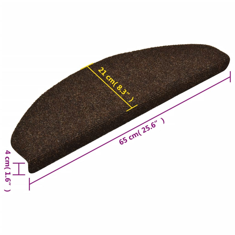 Trapmatten Zelfklevend Naaldvilt 5 65 x 21 x 4 cm Bruin