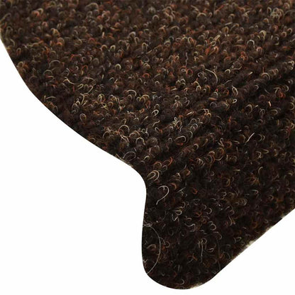 Trapmatten Zelfklevend 10 stuks 65x21x4 cm Bruin Halfrond Groot