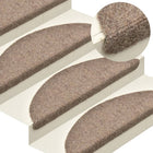 Self-Adhesive Stair Treads 5 pieces 65x21x4 cm Beige Half-Round Large
