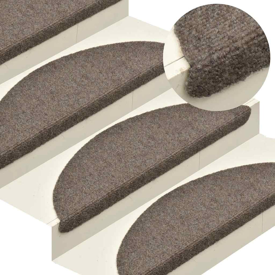 Trapmatten Zelfklevend 10 st 65x21x4 cm Beige Halfrond Groot