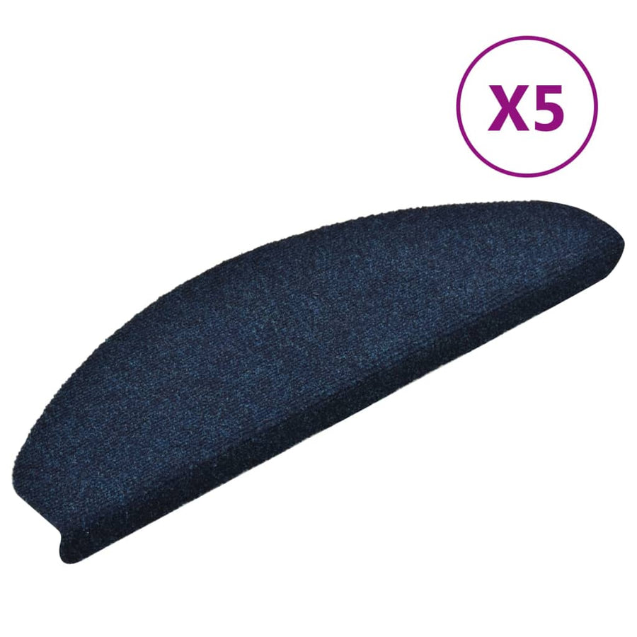 Trapmatten Zelfklevend 5 St 65X21X4 Cm Naaldvilt Marineblauw 65 x 21 x 4 cm