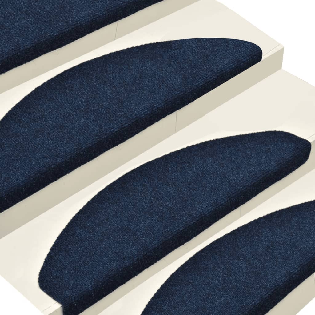 Trapmatten Zelfklevend Naaldvilt 10 65 x 21 x 4 cm Marineblauw