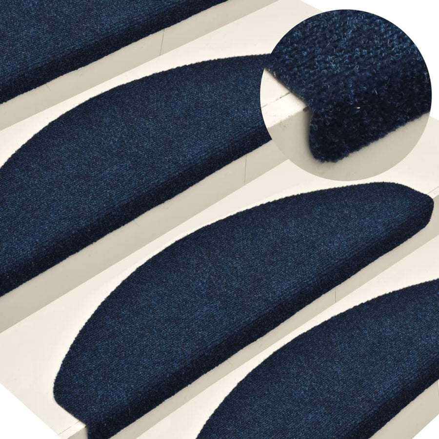 Trapmatten Zelfklevend Naaldvilt 10 65 x 21 x 4 cm Marineblauw
