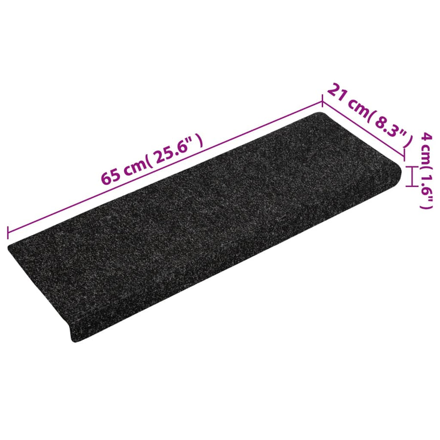 Trapmatten 6X21X4 Cm Naaldvilt 5 Zwart