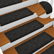 Trapmatten 5 stuks 65x21x4 cm zwart