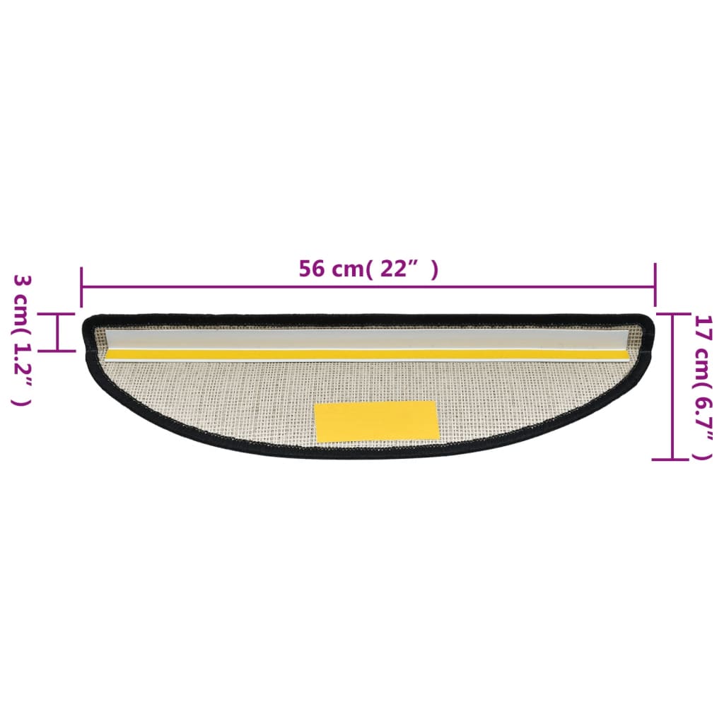 Trapmatten 10 st 56x17x3 cm antracietkleurig 10 56 x 17 x 3 cm Antraciet