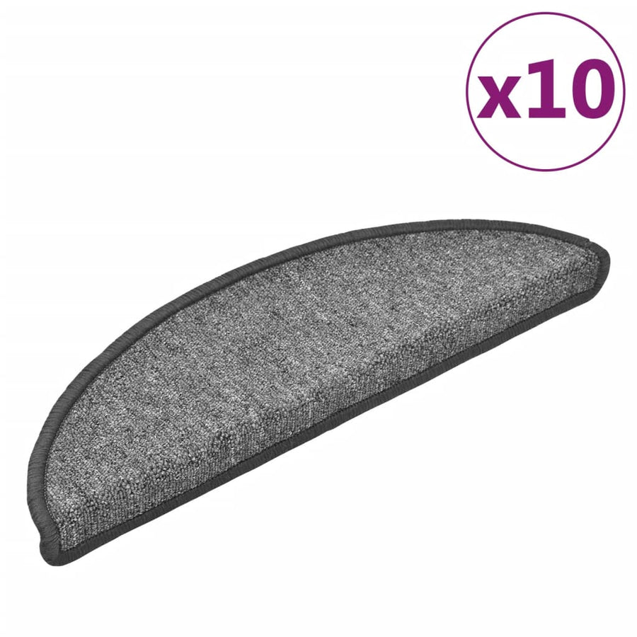 Trapmatten 10 st 56x17x3 cm donkergrijs 10 56 x 17 x 3 cm Donkergrijs