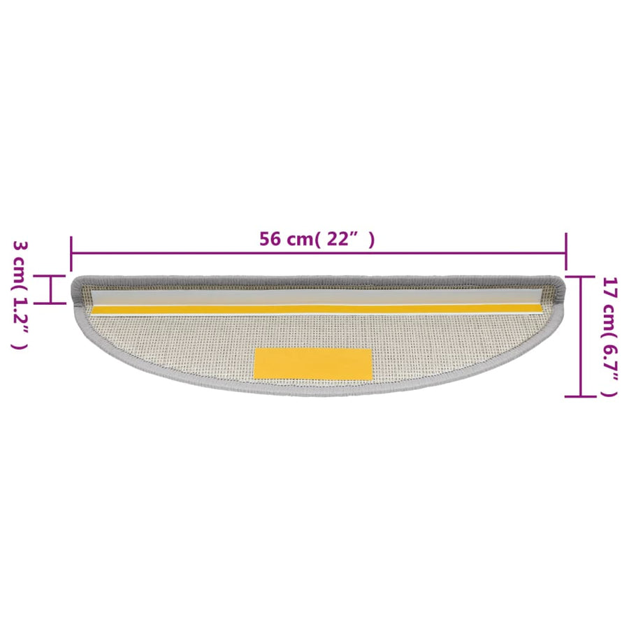 Trapmatten 10 st 56x17x3 cm lichtgrijs 10 56 x 17 x 3 cm Lichtgrijs