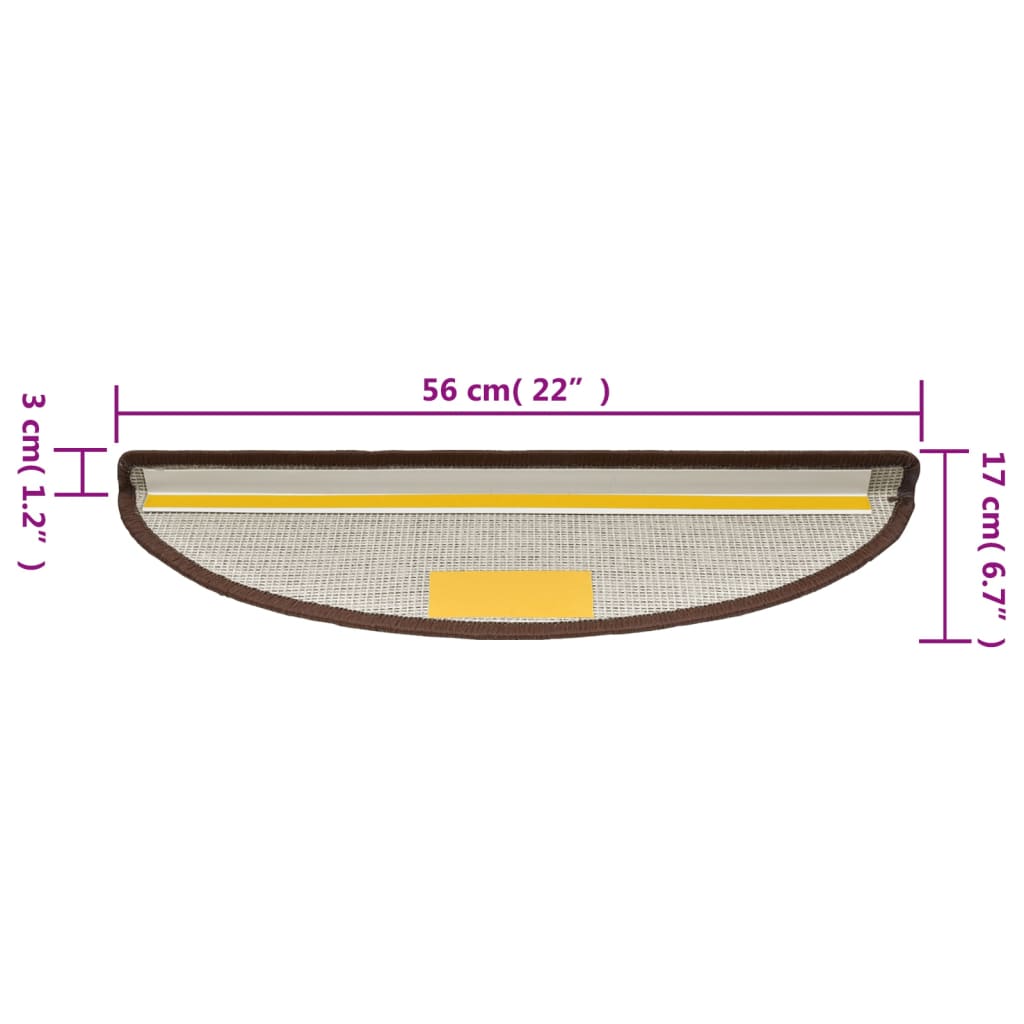 Trapmatten 10 st 56x17x3 cm koffiebruin 10 56 x 17 x 3 cm Koffiebruin