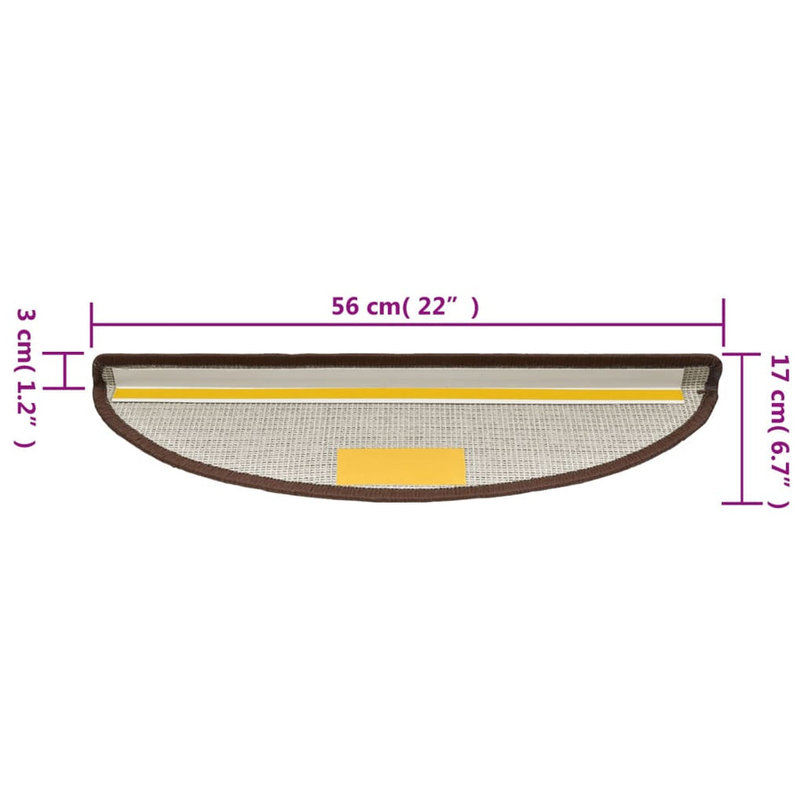 Trapmatten 10 st 56x17x3 cm koffiebruin 10 56 x 17 x 3 cm Koffiebruin