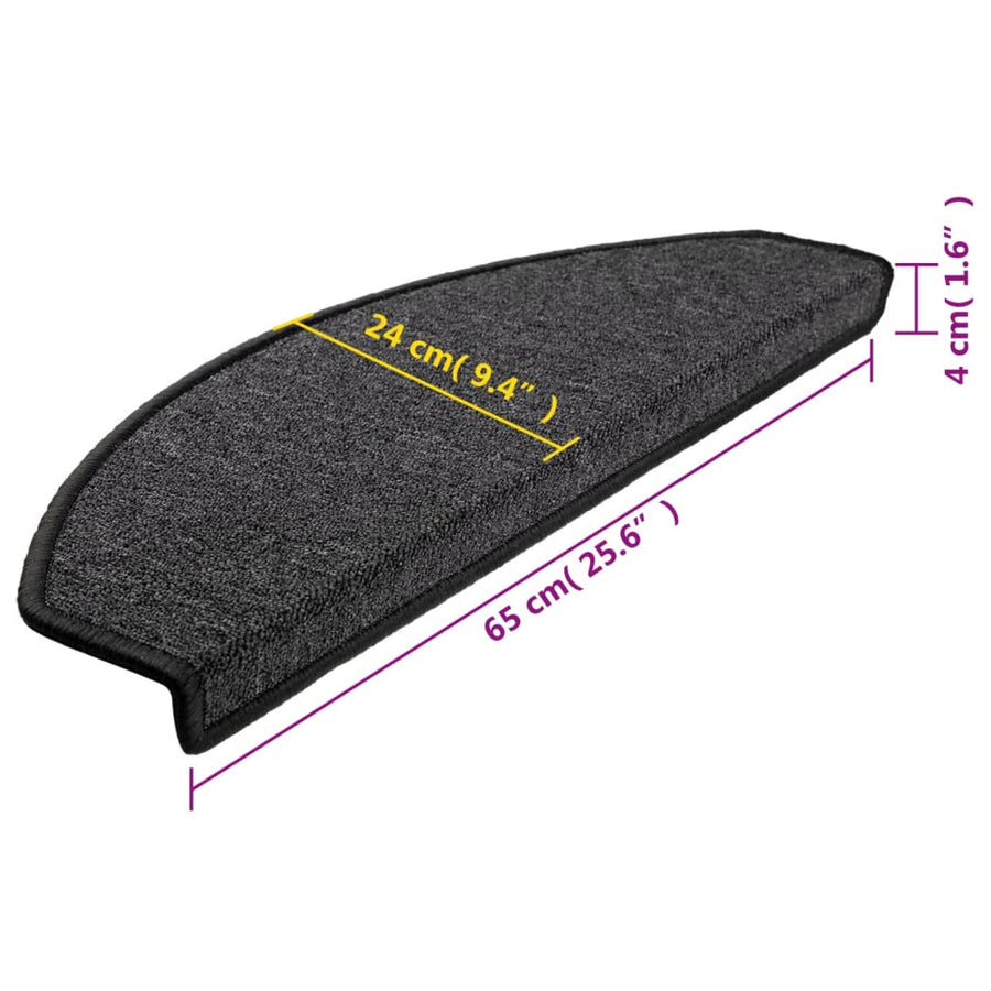 Trapmatten 10 st 65x24x4 cm antracietkleurig 10 65 x 24 x 4 cm Antraciet