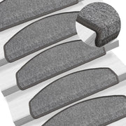 Trapmatten 10 st 65x24x4 cm donkergrijs halfrond