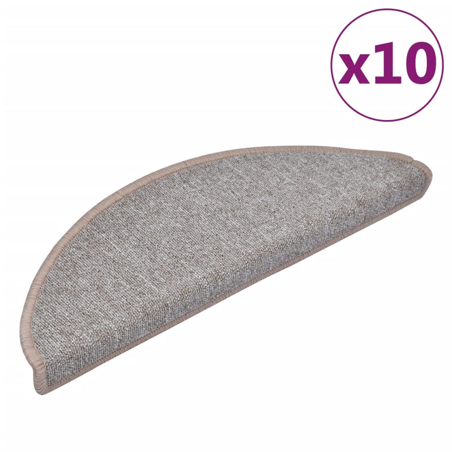 Trapmatten 10 st 65x24x4 cm lichtbruin halfrond groot