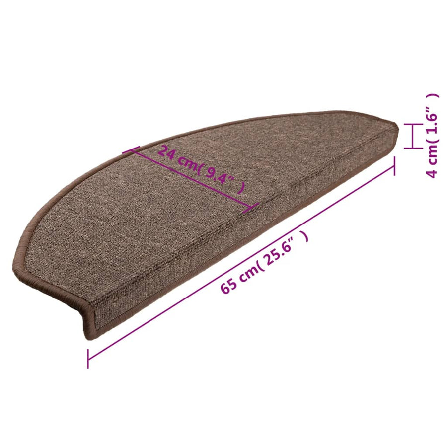 Trapmatten 10 st 65x24x4 cm koffiebruin 10 65 x 24 x 4 cm Koffiebruin