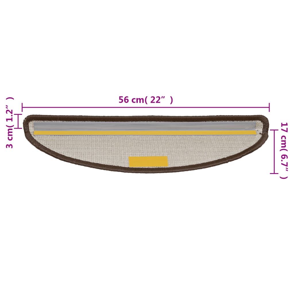 Trapmatten 10 st 56x17x3 cm bruin 10 56 x 17 x 3 cm Bruin