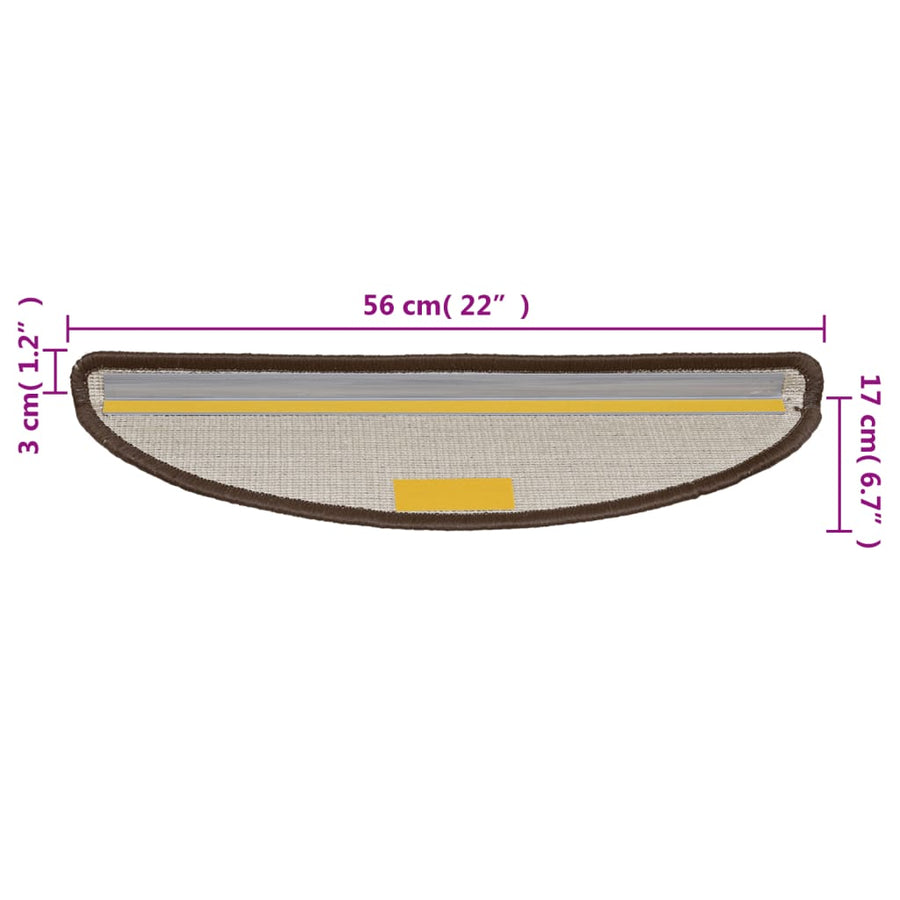 Trapmatten 10 st 56x17x3 cm bruin 10 56 x 17 x 3 cm Bruin