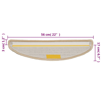 Trapmatten 10 st 56x17x3 cm crèmekleurig 10 56 x 17 x 3 cm Crème