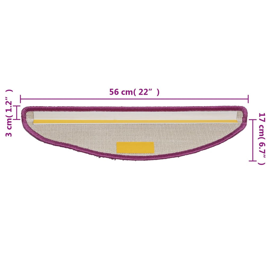 Trapmatten 10 st 56x17x3 cm violet 10 56 x 17 x 3 cm Violet