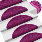 Stair Mats 10 pcs 56x17x3 cm Violet Half Round