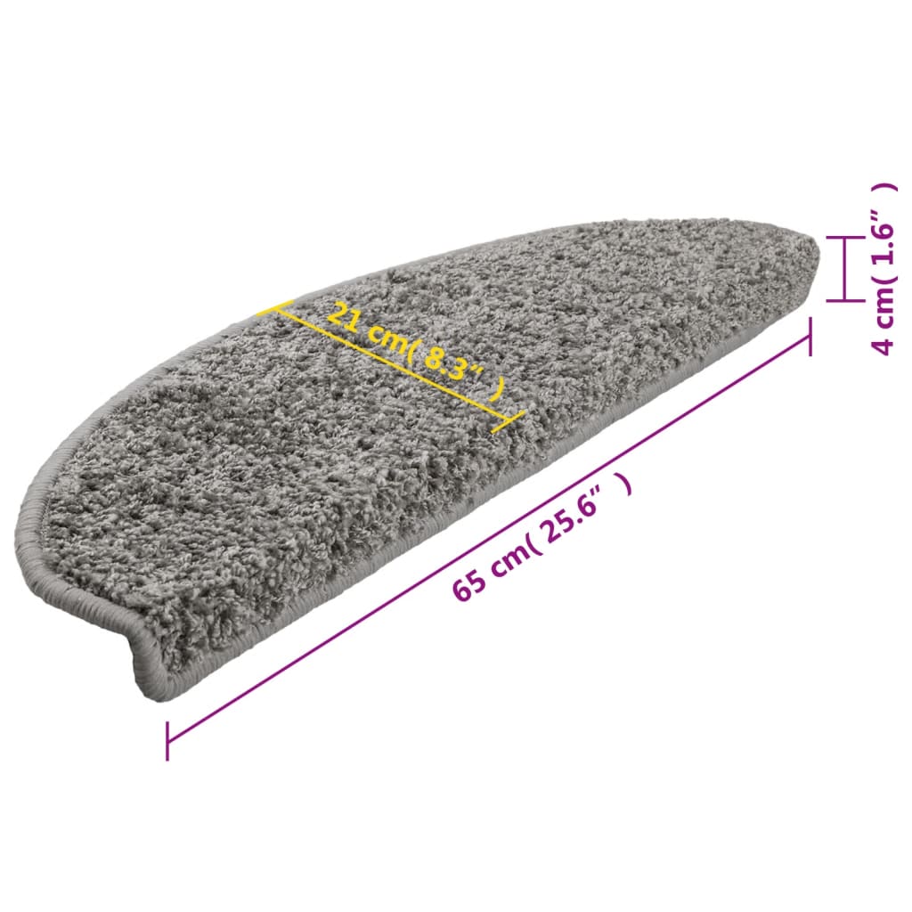 Trapmatten 10 st 65x21x4 cm grijs 10 65 x 21 x 4 cm Grijs