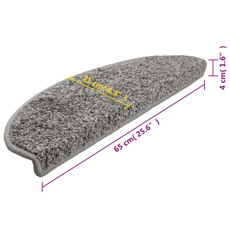 Trapmatten 10 st 65x21x4 cm grijs 10 65 x 21 x 4 cm Grijs