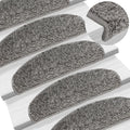 Trapmatten 10 st 65x21x4 cm Grijs Halfrond Groot