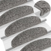 Trapmatten 10 st 65x21x4 cm grijs halfrond
