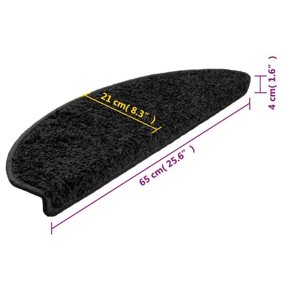 Trapmatten 10 st 65x21x4 cm zwart 10 65 x 21 x 4 cm Zwart