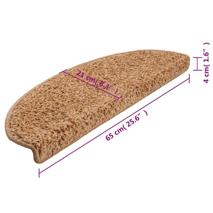 Trapmatten 10 st 65x21x4 cm beige 10 65 x 21 x 4 cm Beige