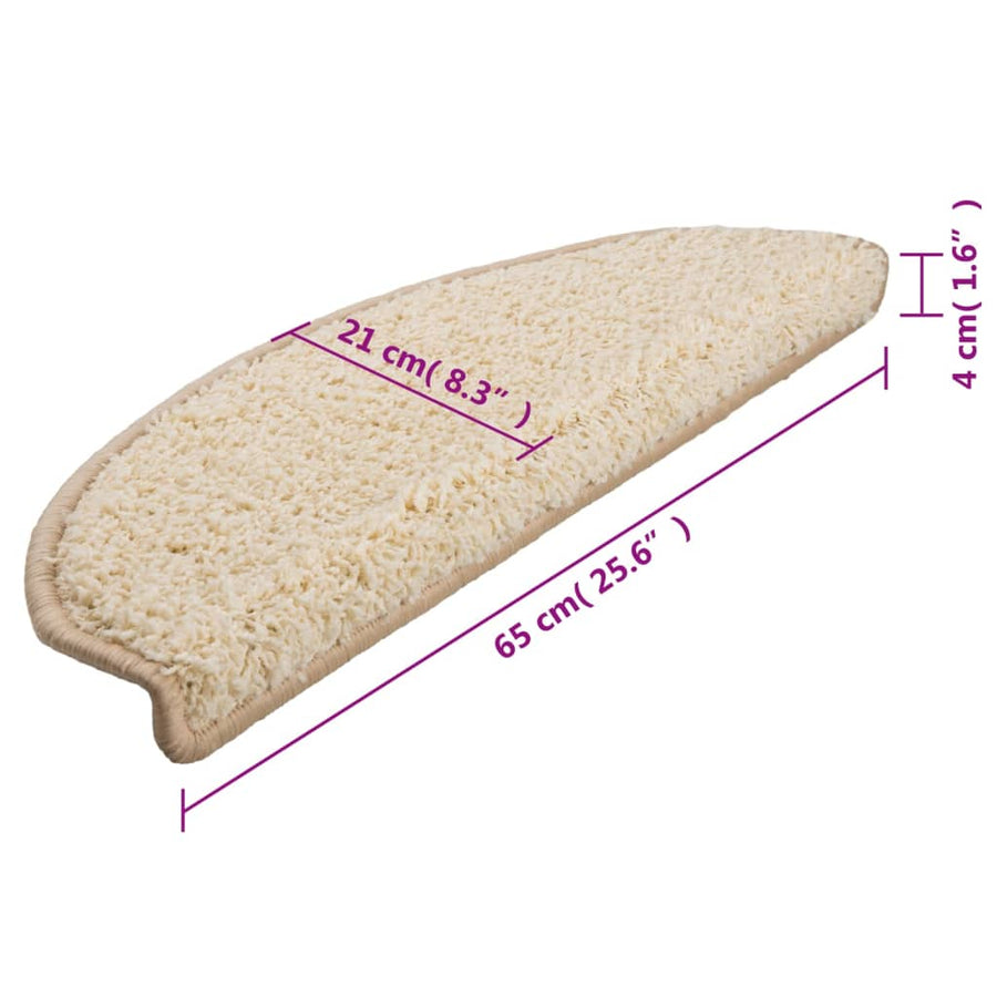 Trapmatten Kleurig 10 65 x 21 x 4 cm Crème