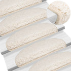 Trapmatten 10 stuks 65x21x4 cm wit halfrond