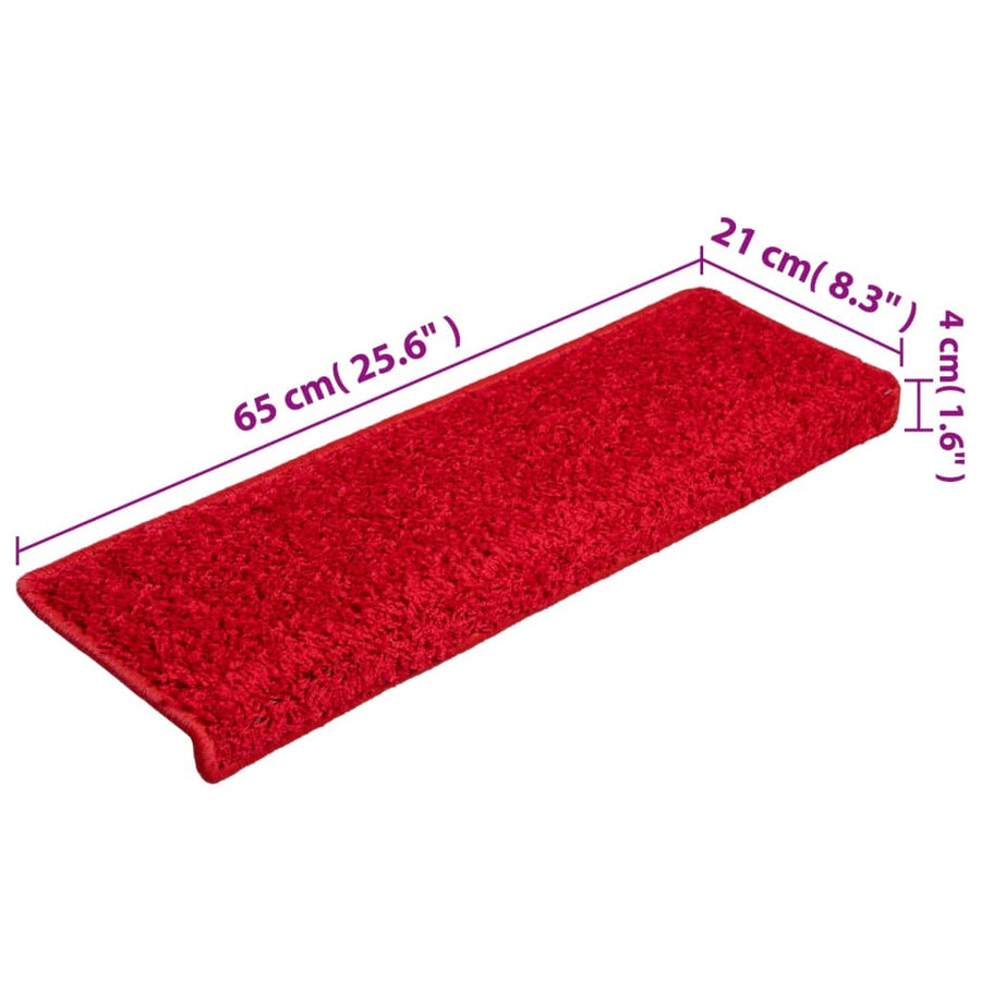 Trapmatten 65X21X4 Cm 10 Rood