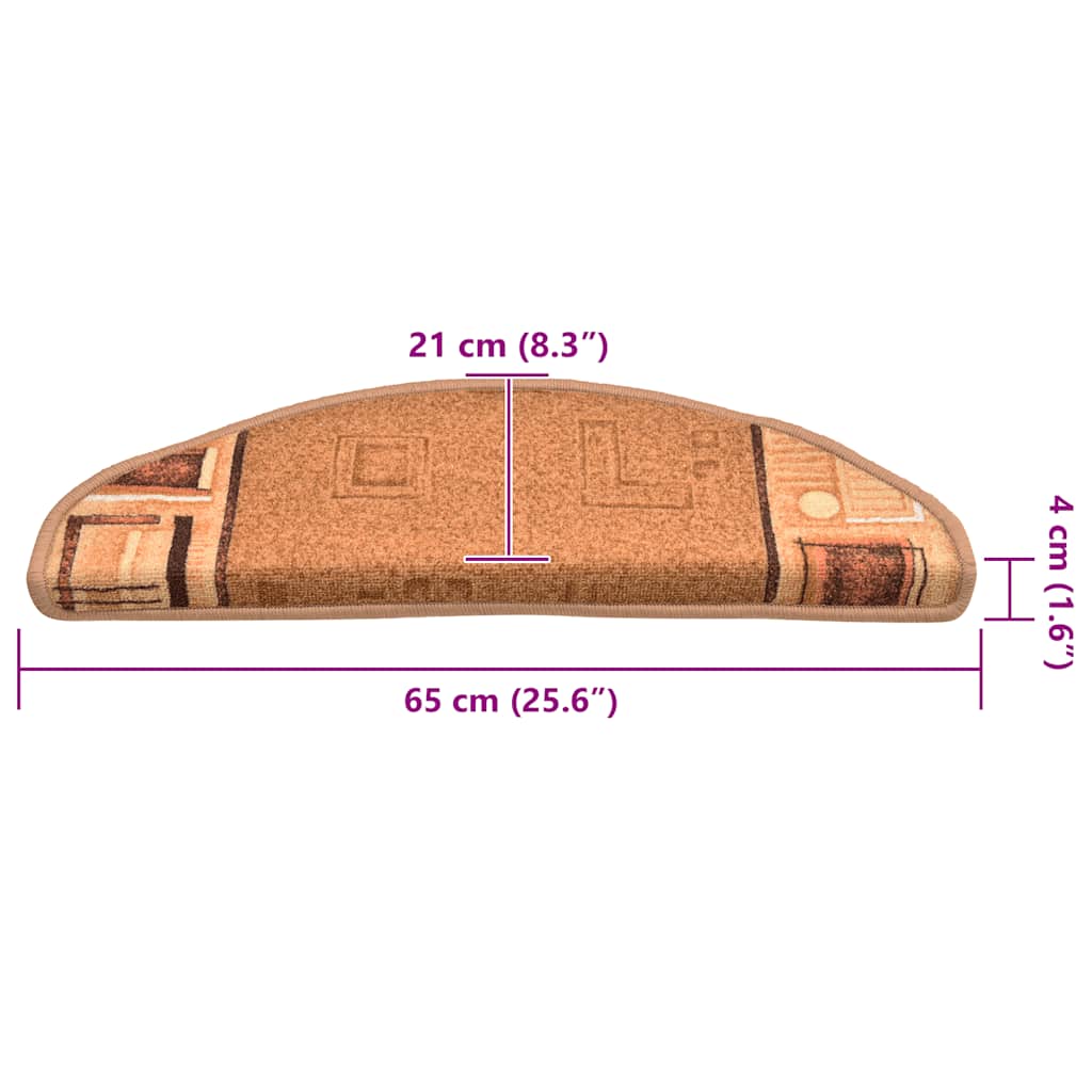 Trapmatten zelfklevend 5 st 65x21x4 cm beige