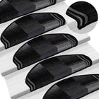 Self-adhesive Stair Mats 5 pcs 65x21x4 cm black and grey