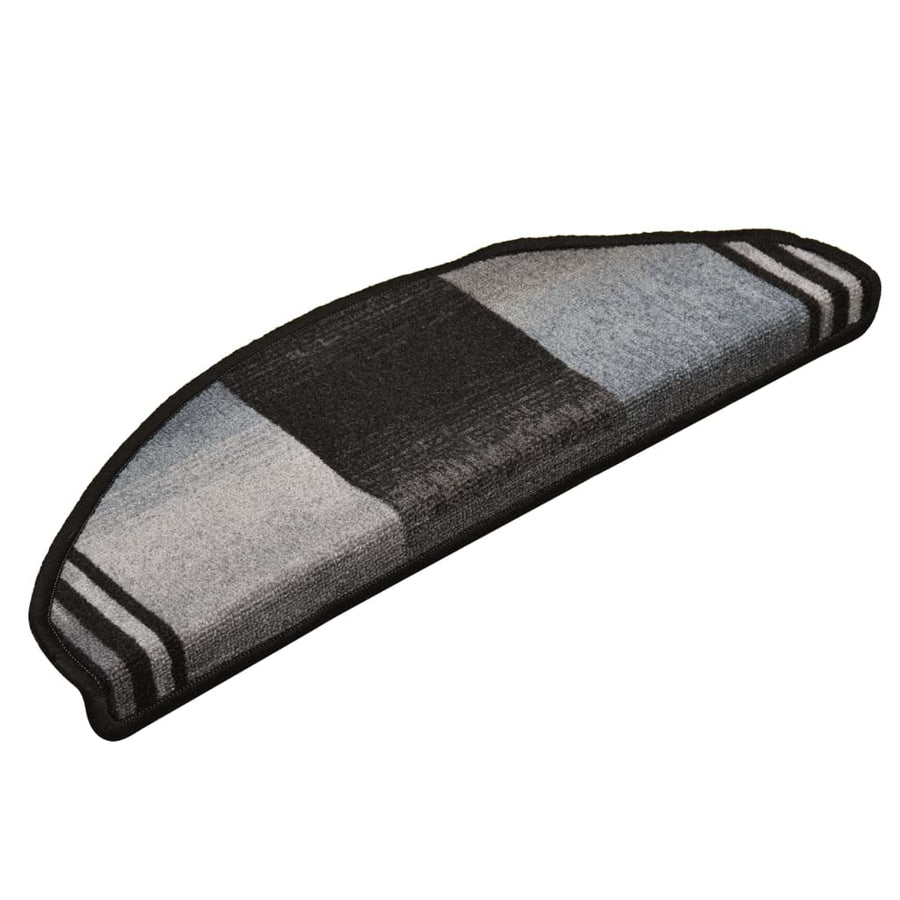 Trapmatten Zelfklevend 65X21X4 Cm 10 Zwart en grijs Halfrond