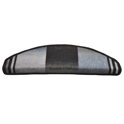 Trapmatten Zelfklevend 65X21X4 Cm 10 Zwart en grijs Halfrond