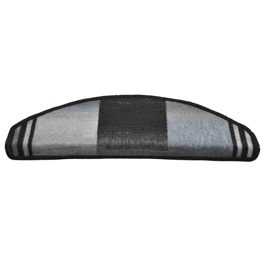 Trapmatten Zelfklevend 65X21X4 Cm 10 Zwart en grijs Halfrond