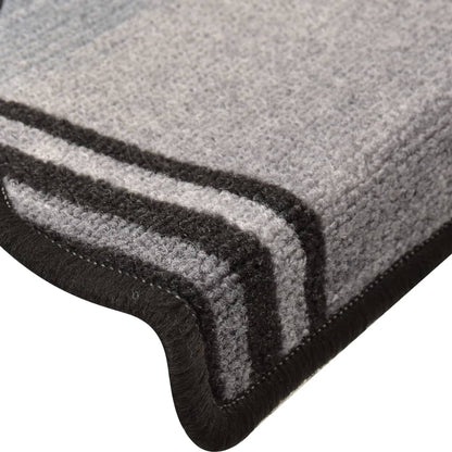 Trapmatten Zelfklevend 65X21X4 Cm 10 Zwart en grijs Halfrond