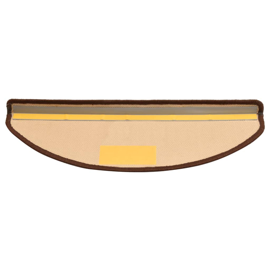 Trapmatten Zelfklevend 5 St 65X21X4 Cm Bruin Halfrond