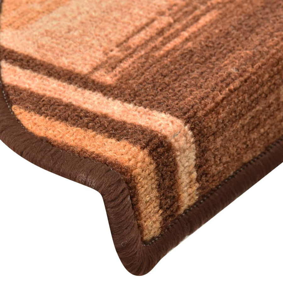 Trapmatten Zelfklevend 5 St 65X21X4 Cm Bruin Halfrond